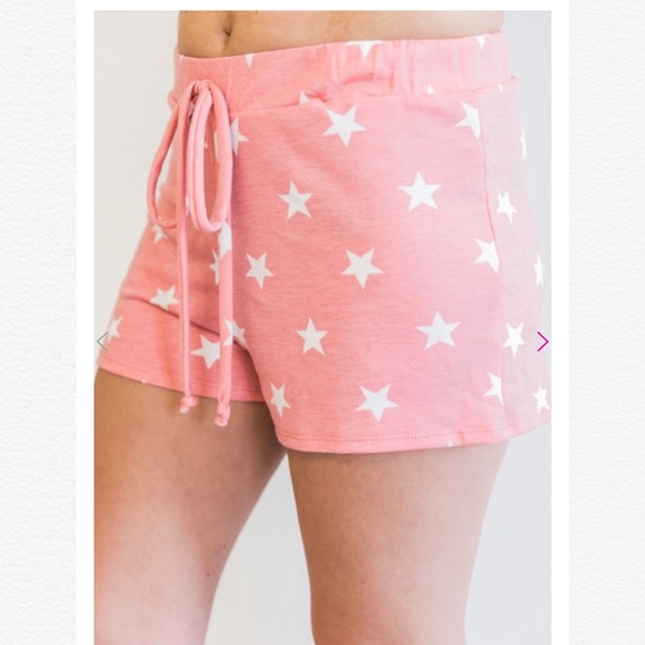 Endless Nights Coral Star Printed Lounge Sweats - Picture 6 of 7